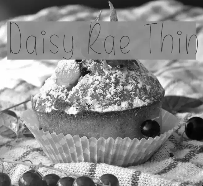 Daisy Rae Thin Font examples