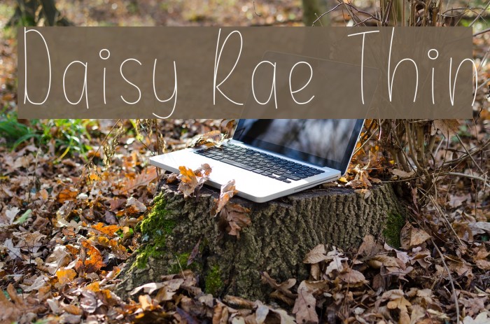 Daisy Rae Thin Font examples
