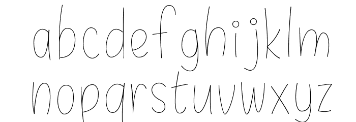Daisy Rae Thin Font LOWERCASE