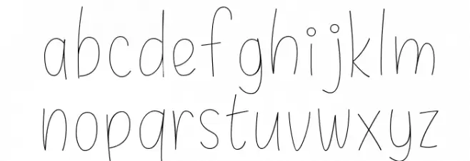 Daisy Rae Thin Font LOWERCASE