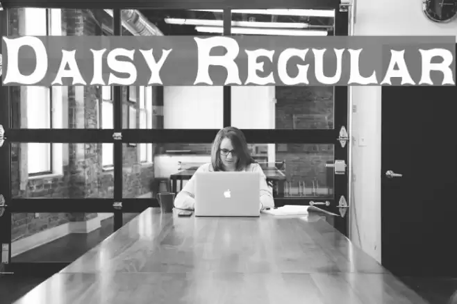 Daisy Regular Schriftart examples