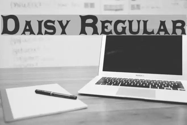 Daisy Regular Schriftart examples