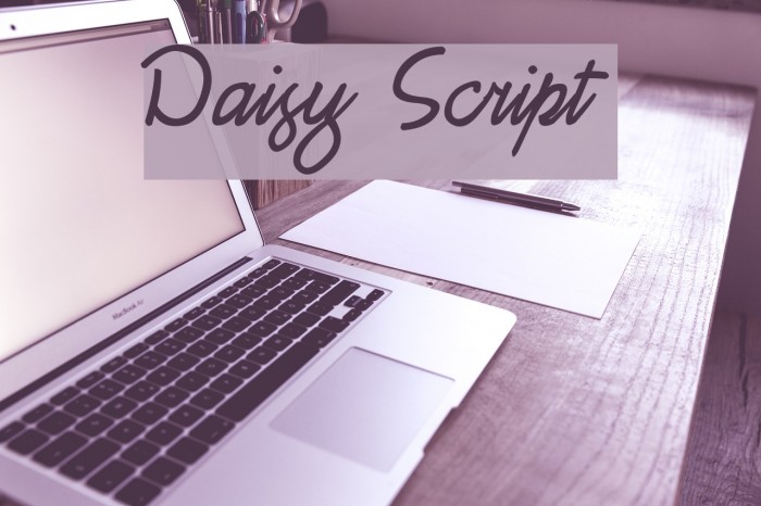 Daisy Script Font examples