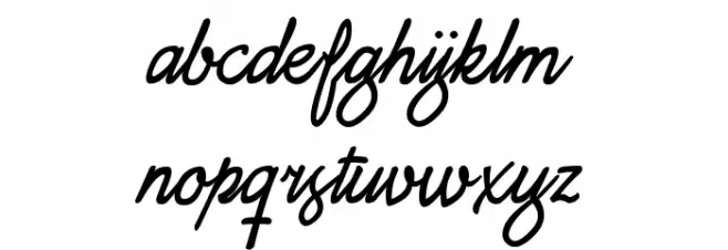 Daisy Script Font LOWERCASE