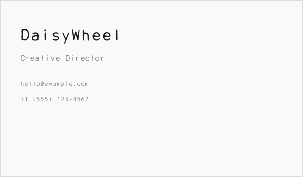 DaisyWheel Business Card