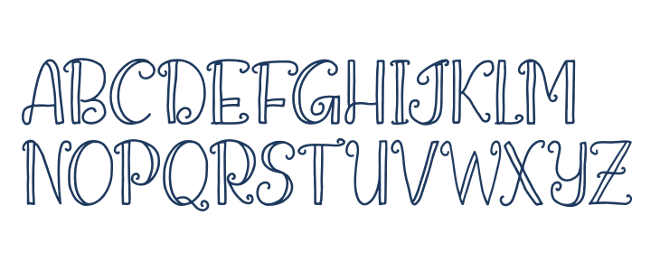 Daisyes Outline Uppercase