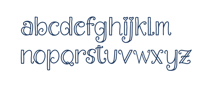 Daisyes Outline Lowercase