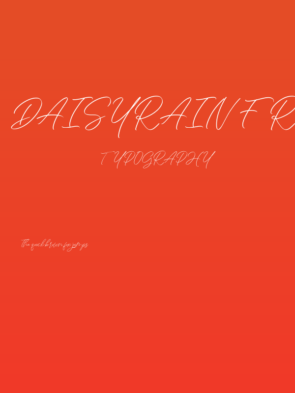 Daisyrain FREE Poster