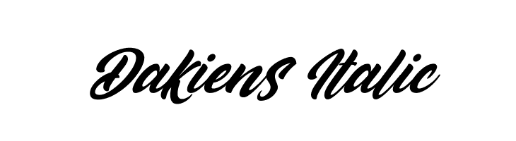 Dakiens Italic  font caratteri gratis
