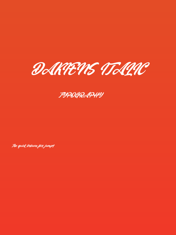 Dakiens Italic Poster