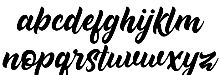 Dakiens Font LOWERCASE