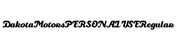 Dakota Motors PERSONAL USE Regular  免费字体下载