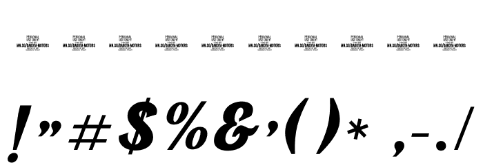 Dakota Motors PERSONAL USE Regular Font OTHER CHARS