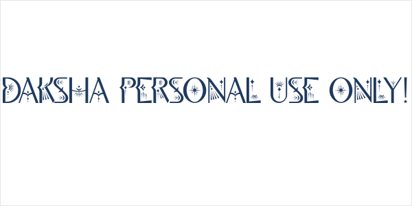 Daksha PERSONAL USE ONLY! Logo