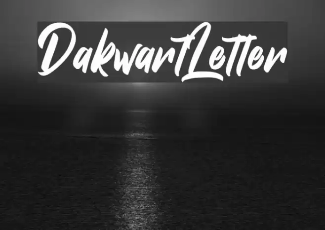 DakwartLetter Font examples
