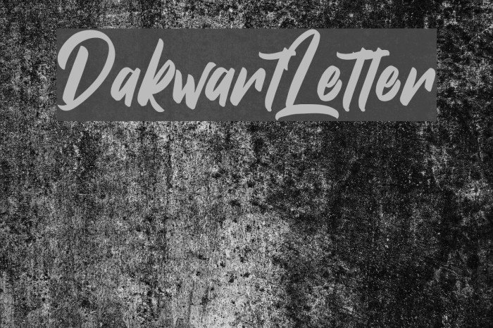 DakwartLetter Font examples