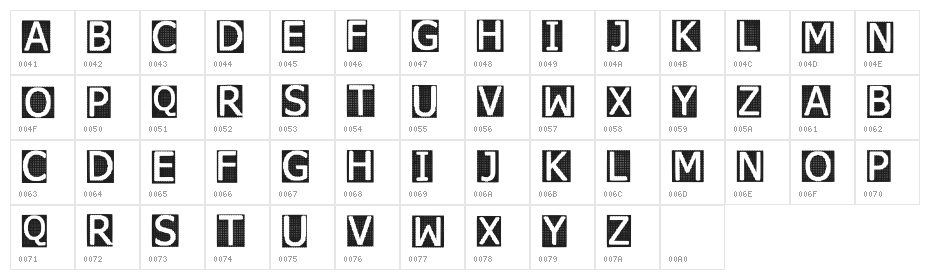 Dalaska Regular Character Map