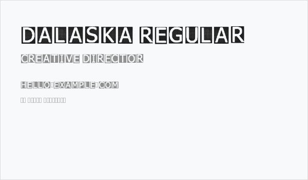 Dalaska Regular Business Card