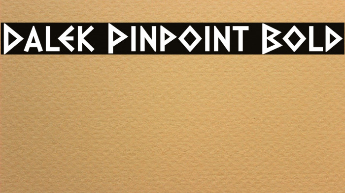Dalek Pinpoint Bold Font examples