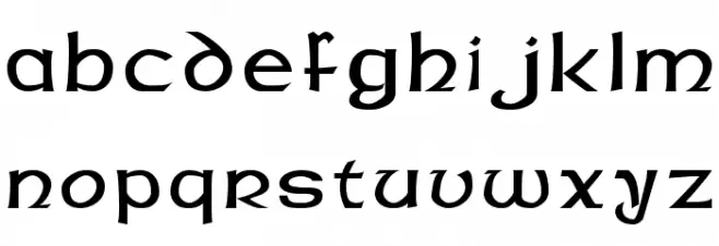 Dalelands Normal Schriftart Kleinbuchstaben