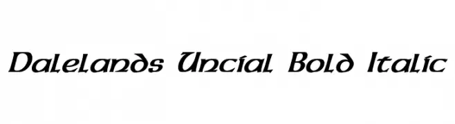 Dalelands Uncial Bold Italic  Descarca Fonturi Gratis