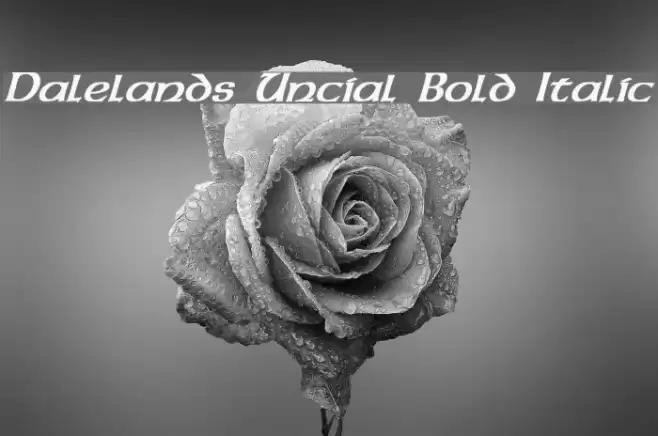 Dalelands Uncial Bold Italic Font examples