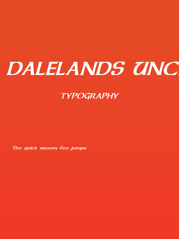 Dalelands Uncial Bold Italic Poster
