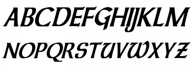 Dalelands Uncial Condensed Bold Italic Fuentes MAYÚSCULAS