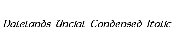 Dalelands Uncial Condensed Italic Font