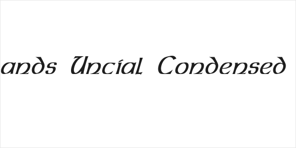 Dalelands Uncial Condensed Italic Logo