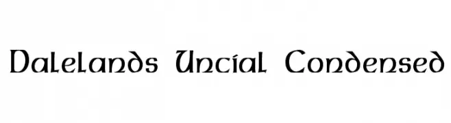 Dalelands Uncial Condensed  Frei Schriftart Herunterladen