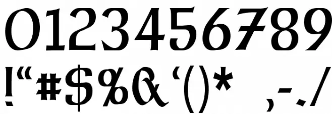 Dalelands Uncial Condensed フォント その他の文字