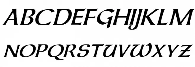 Dalelands Uncial Italic フォント 大文字