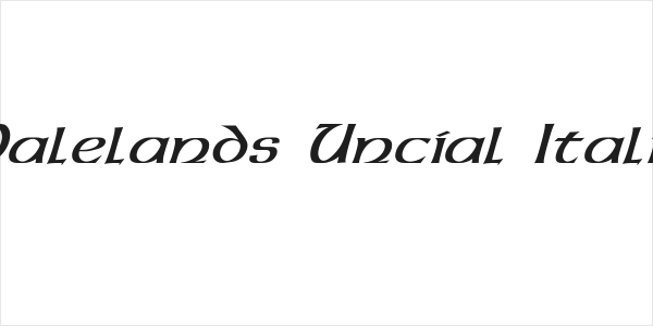Dalelands Uncial Italic Logo