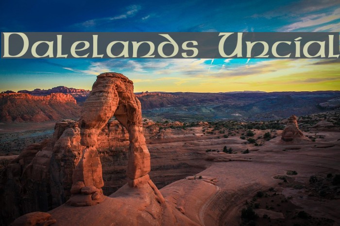 Dalelands Uncial Font examples