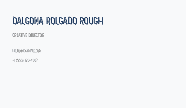 Dalgona Rolgado Rough Business Card