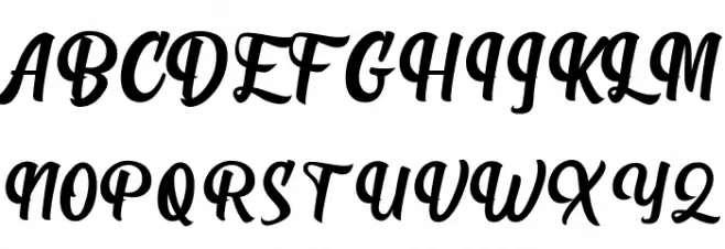 Dalgona Font UPPERCASE