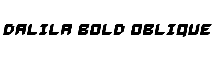 Dalila Bold Oblique Font