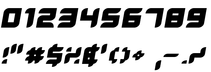 Dalila Bold Oblique Font OTHER CHARS