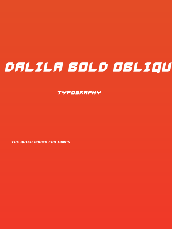Dalila Bold Oblique Poster