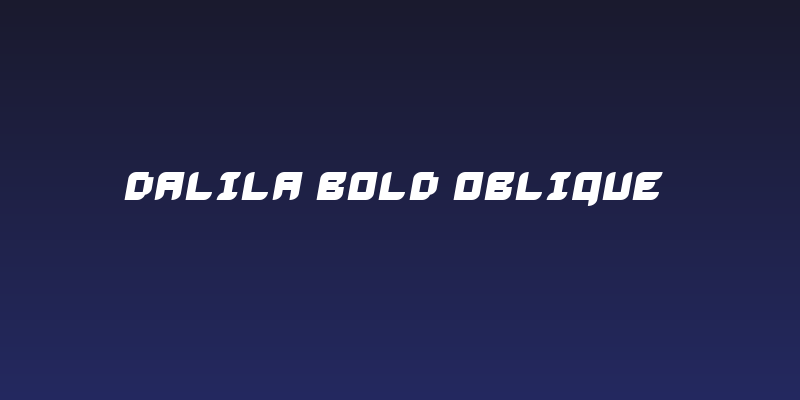 Dalila Bold Oblique Social Header