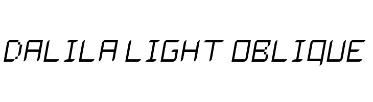 Dalila Light Oblique  Скачать бесплатные шрифты