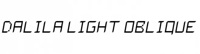 Dalila Light Oblique  Free Fonts Download