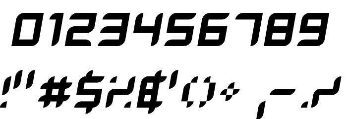 Dalila Oblique Font OTHER CHARS