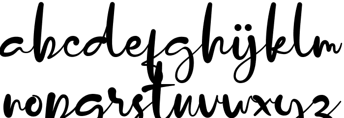 Dalillah Demo Font LOWERCASE