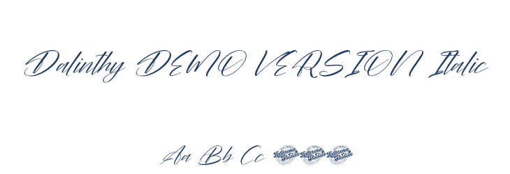 Dalinthy DEMO VERSION Italic Font Preview