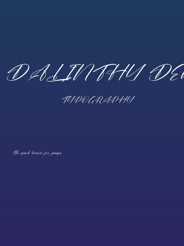 Dalinthy DEMO VERSION Italic Poster