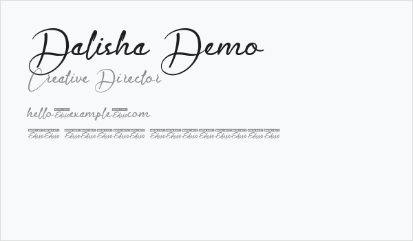 Dalisha Demo Business Card