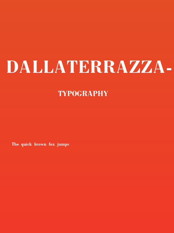 DallaTerrazza-Bold Poster
