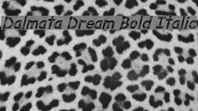 Dalmata Dream Bold Italic خط examples